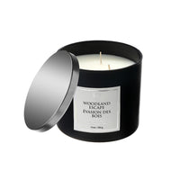 14 Oz 3 Wick Luxe Scented Candle with Lid Woodland Escape - Set of 2