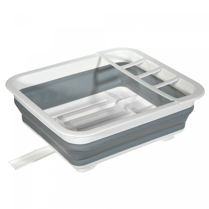 Collapsible Dish Rack White/Grey Cookware