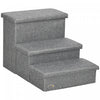 Pawhut Pet Stairs, 3-tier Dog Steps For High Bed Couch With Storage Box, Portable Pet Steps Home Lad