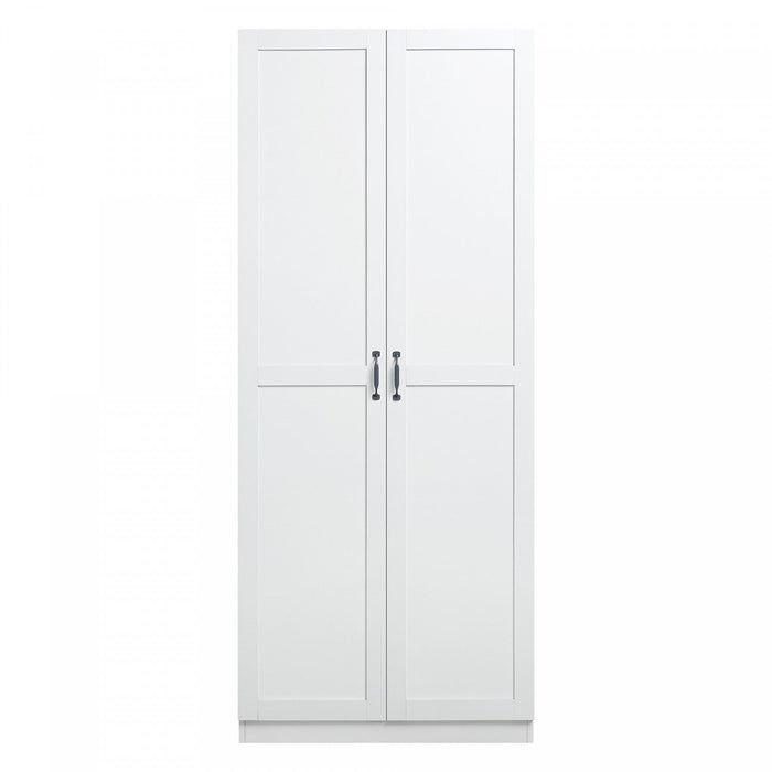 Cornelia Modern 30\" Storage Cabinet in White (7-Shelf) 