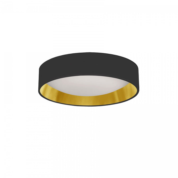 Dainolite Cfled Flush Mount 11\" Black/Gold Shade Lamp