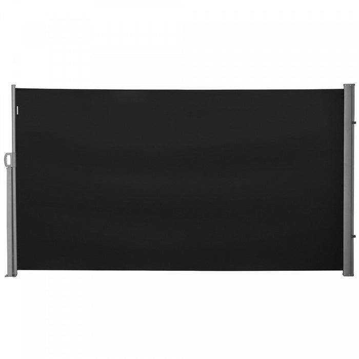 Outsunny 118\" X 71\" Retractable Side Awning Folding Privacy Screen Black
