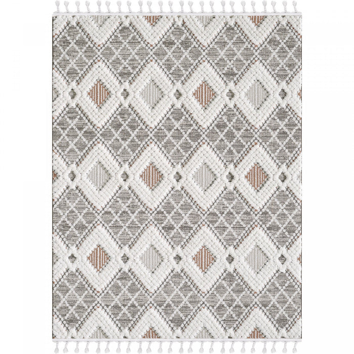 Quinto Twinkle Orange Shag Area Rug - 6'3\" x 9'