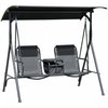 Outsunny 2-seater Garden Swing, Black