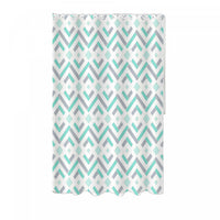 14pc Set Peva S. Curtain 12 Hooks and Bathmat Geo Diamond Shower Curtains