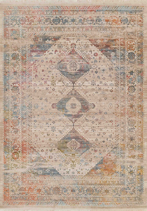Ethel Traditional 5'0\" x Area Rug in Multi Indoor Area Rug 