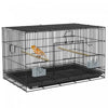 Pawhut 17.7\" Birdcage For Canaries, Lovebirds Finches, Budgie Cage With Removable Tray, Bottom Mesh 