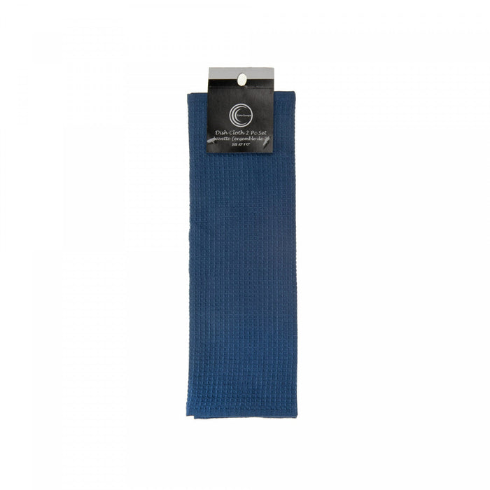 Waffle Dish Cloth 2-Piece Blue - Set of 6