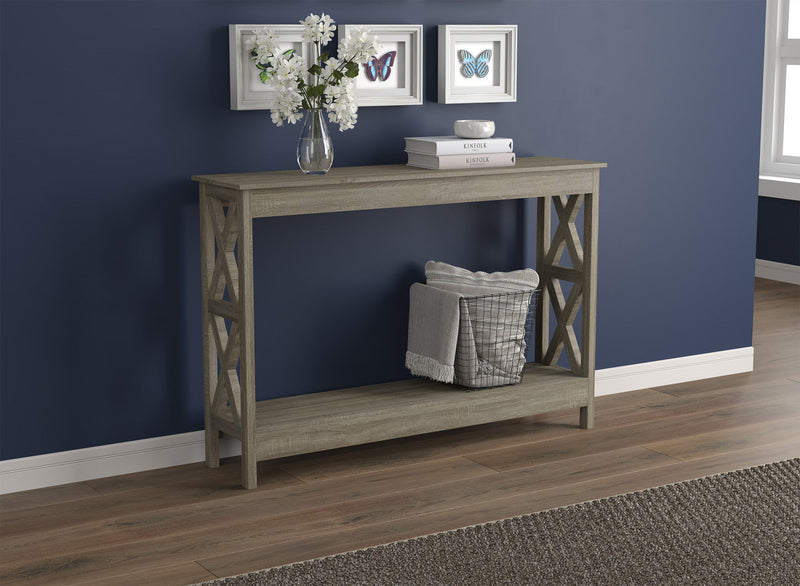 47” Console Table With 1 Shelf - Dark Taupe 