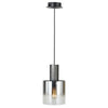 Henley 1-Light Satin Black and Smoke Glass Pendant 