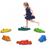 Outsunny Stepping Stones Kids, 6pcs Anti-slip Edge Balance Stepping Stones Obstacle Course Coordinat