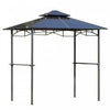 Outsunny 8' X 5' Hardtop Grill Gazebo, Aluminium Bbq Canopy Gazebo, Outdoor Canopy With Side Shelves
