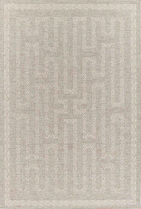 Maze Transitional 8'0\" x 10'0\" Area Rug in Grey Indoor Area Rug 