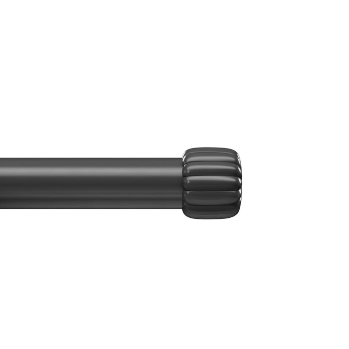 Umbra Cleo Matte Black Expandable 1\" Curtain Rod - 36\"-66\" 