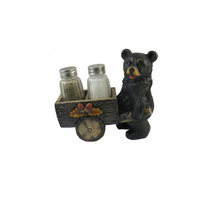 Salt And Pepper Shaker Wagon Spice Bear Cart