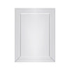 Clamp 30 Inch All-Glass Rectangular Double Beveled Mirror In Chrome 
