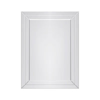 Clamp 30 Inch All-Glass Rectangular Double Beveled Mirror In Chrome