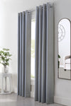 Margaret Grey Grommet Curtain Panel - 52\" X 95\"