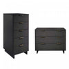 Granville Modern 2-Piece Dresser Set in Charcoal Gray 