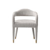 Aspen Mid-Century Modern Upholstered Tweed Armchair in Silver Lining 