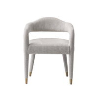Aspen Mid-Century Modern Upholstered Tweed Armchair in Silver Lining 