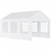 Outsunny 20'x13' Heavy Duty Party Tent, Carport Garage Canopy, Portable Sun Shelter With Sidewalls W