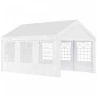 Outsunny 20'x13' Heavy Duty Party Tent, Carport Garage Canopy, Portable Sun Shelter With Sidewalls W
