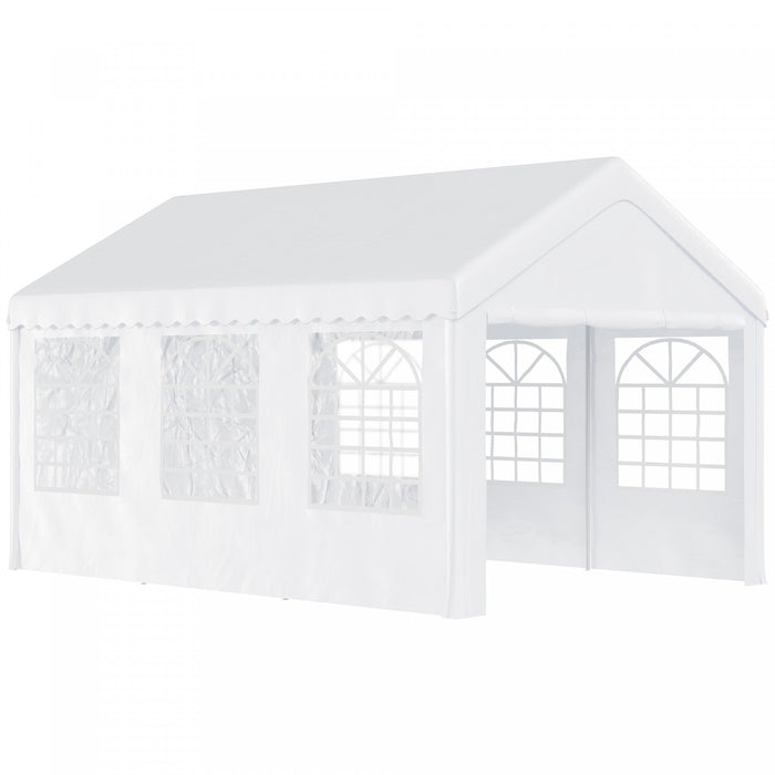 Outsunny 20'x13' Heavy Duty Party Tent, Carport Garage Canopy, Portable Sun Shelter With Sidewalls W