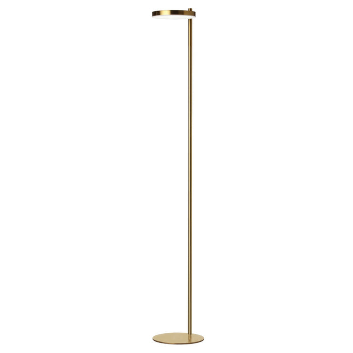 Dainolite Fia 1 Light LED Floor Lamp Aged Brass
