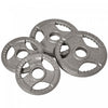 Soozier Set of 4 Weight Plates for 2"/5cm hole Dumbbell Handle Bar, Silver