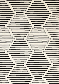 Forte Black White Stripes Area Rug - 6'7