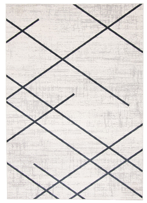 Damali Ivory/Blue Machine Washable Area Rug - 8'0\" x 10'0\"