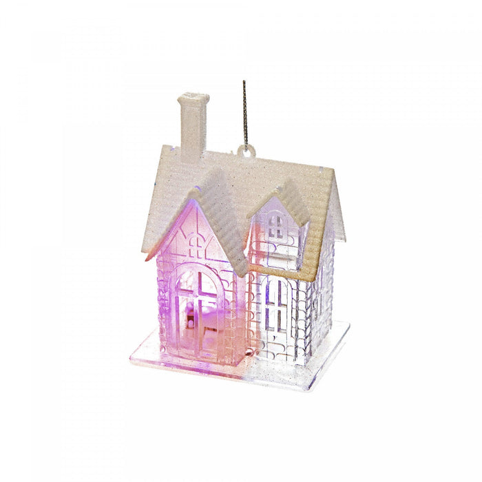 LED House Ornament - Set of 12 Christmas Ornaments