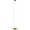 Dainolite Freya 1 Light LED Floor Lamp Matte Black/Aged Brass White Acrylic
