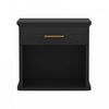 Clifford Traditional Nightstand in Black (1-Drawer) 