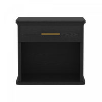Clifford Traditional Nightstand in Black (1-Drawer)
