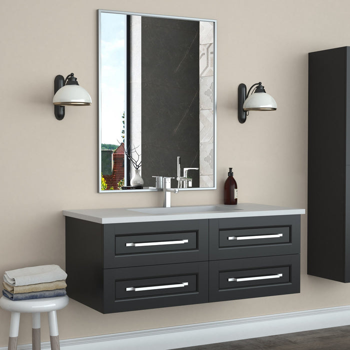Border Silver 40\" Mirror