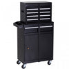 Durhand Rolling Tool Chest With 5 Drawers And Pegboard
