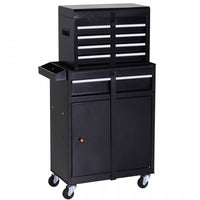 Durhand Rolling Tool Chest With 5 Drawers And Pegboard