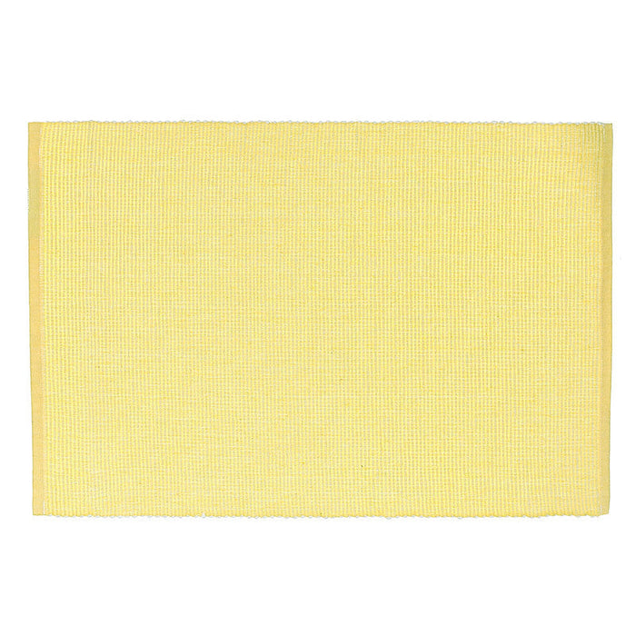 Chambray Ribbed Placemat Yellow - Set of 12