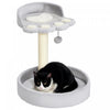 Pawhut 17" Cat Tree, Small Cat Tower With Sisal Scratching Post, Bed, Dangling Ball, Kitten Activity Centre, Light Grey