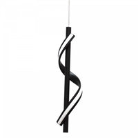 Dainolite Justine LED Pendant 8w Matte Black Finish White Silicone Diffuser Lamp