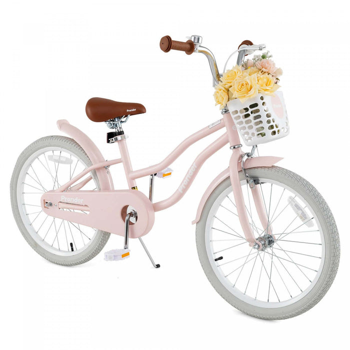 Prorider 20" Kids Bike With Height Adjustable Handlebar & Seat Hand Brake & Coaster Brake Pink