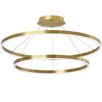Dainolite Circulo Chandelier 97w Aged Brass Finish White Acrylic Diffuser Lamp