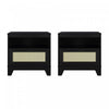 Sheridan Mid-Century Modern 22\" Nightstand in Black (1-Drawer) - Set of 2 