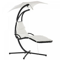 Outsunny Outdoor Hammock Chair With Stand, Floating Chaise Lounge Chair With Soft Padded Cushion, Ha