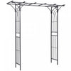 Outsunny 7ft Metal Garden Arch Outdoor Walkway Arbor For Decorative Climbing Plants Patio Lawn Backy