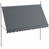 Outsunny 11.5' X 4' Manual Retractable Awning, Non-screw Freestanding Patio Sun Shade Shelter With S