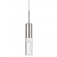 Dainolite Palmer 1 Light Pendant Polished Chrome Clear Glass Lamp