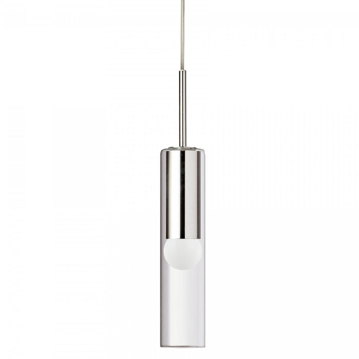 Dainolite Palmer 1 Light Pendant Polished Chrome Clear Glass Lamp
